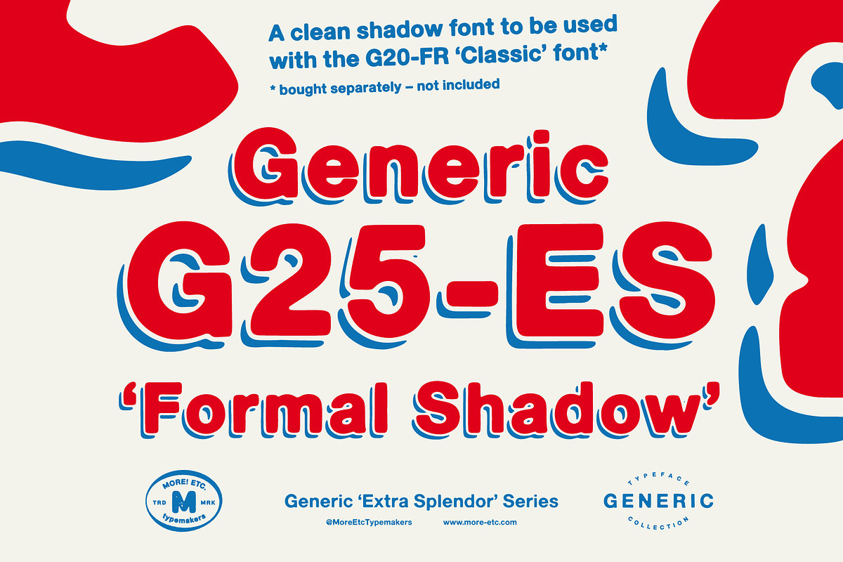 Generic G25-ES 'Formal Shadow', a Sans Serif Font by More Etc. Studios (Photo 1 of 8)