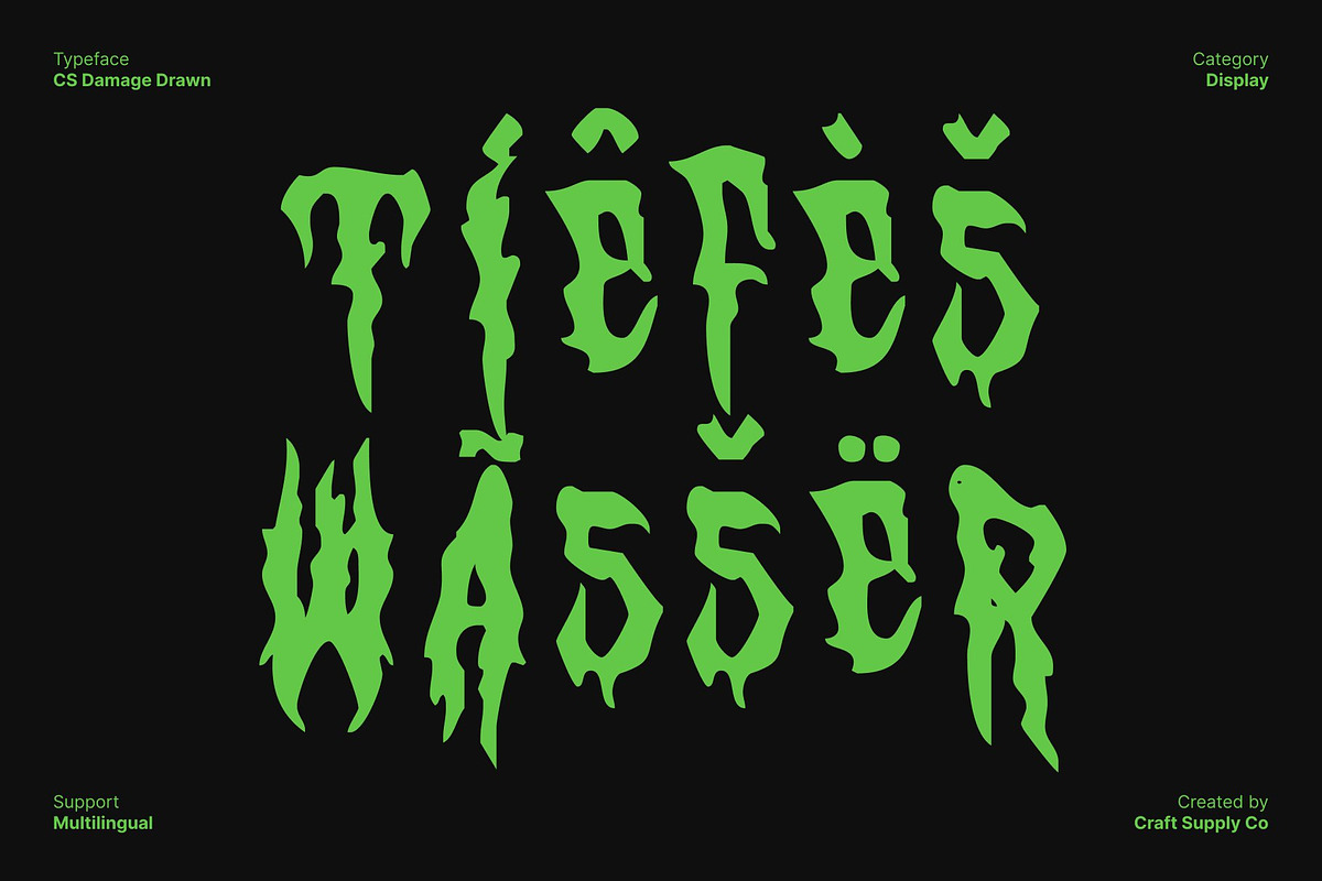 CS Damage Drawn, a Blackletter Font by Craft Supply Co. (Photo 4 of 8)