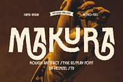 Makura Rough Artifact Display Font, a Sans Serif Font by Heinzel Std (Thumbnail 1 of 11)