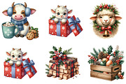 Christmas Farm Sublimation Clipart, an Illustration by DreamArtGraphic (Thumbnail 4 of 6)
