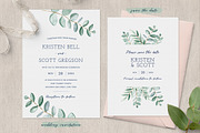 Eucalyptus Wedding Invitation Suite, an Invitation Template by ClementineCreative (Thumbnail 2 of 10)