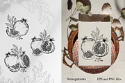 Black & white pomegranates, an Object Graphic by Jeanna Draw (Thumbnail 4 of 8)