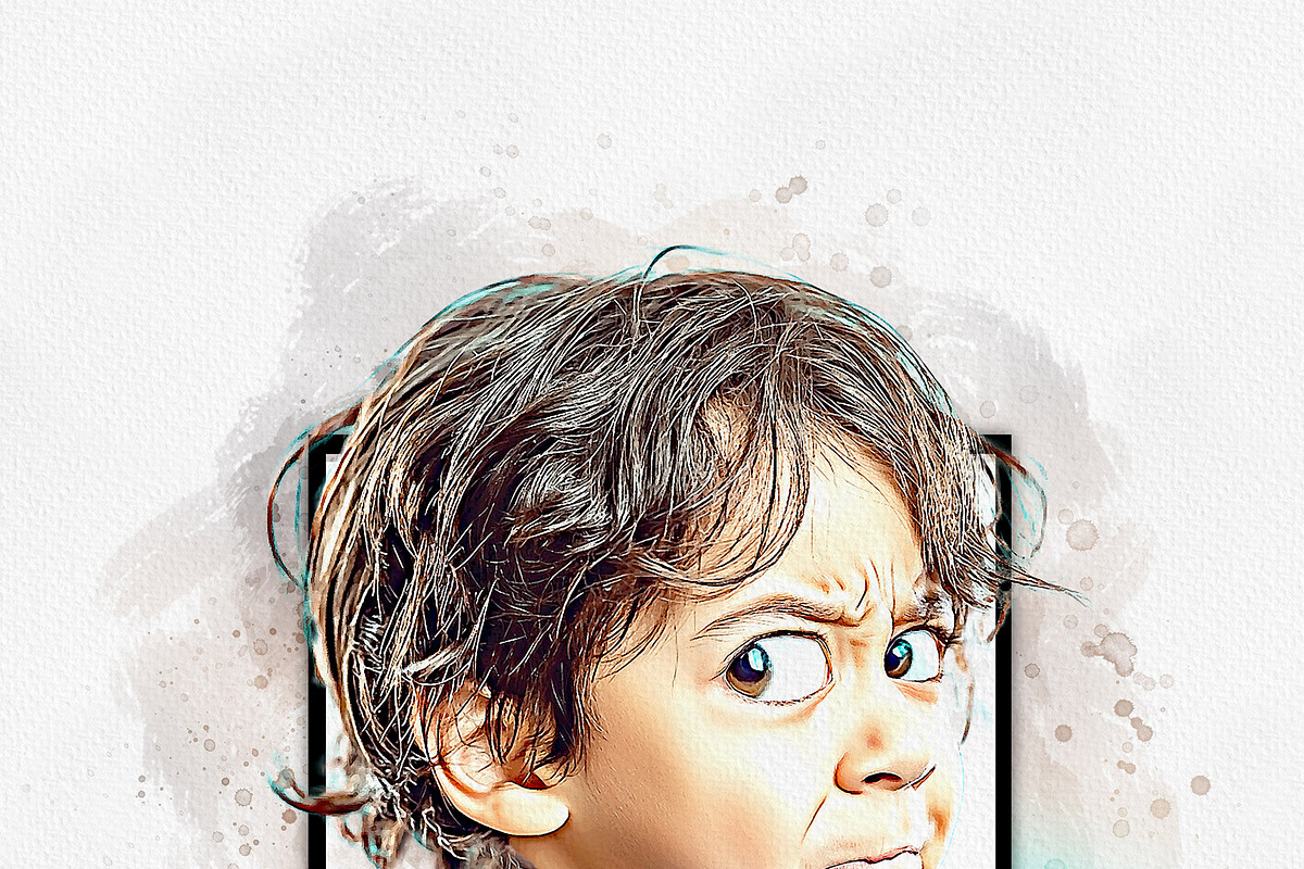 Watercolor Cartoon Portrait Art, an Action Add-On by MRI STUDIO (Photo 20 of 24)