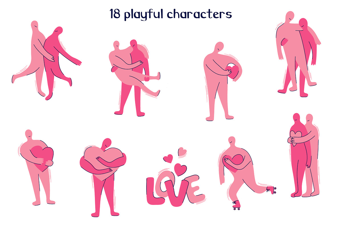 Love Vibes Set, a Seasonal Illustration by Zim Varezhkin (Photo 2 of 12)