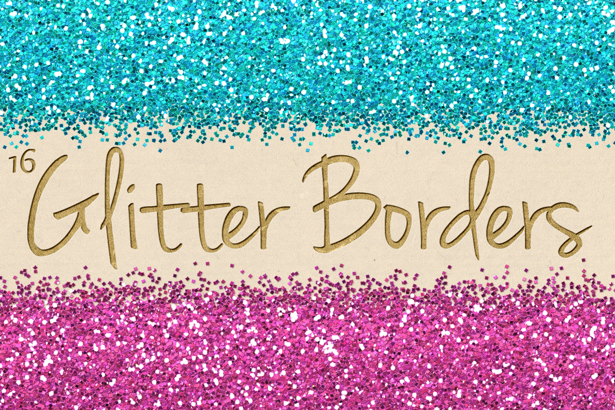 Digital Glitter Borders Clipart Pack, an Object Graphic by Paper Element (Photo 3 of 5)