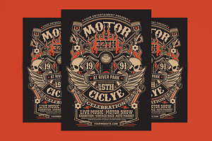 Motorcycle Club Event Flyer, a Flyer Template by Muhamad Iqbal hidayat
