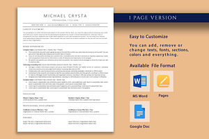 ATS Executive Resume Template