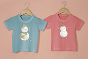 Watercolor Christmas snowman clipart, an Illustration by the_myro (Thumbnail 4 of 6)