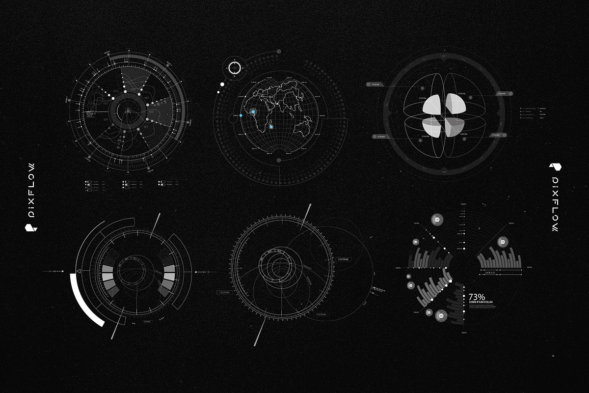 Complex HUD Elements, an Object Graphic by Pixflow