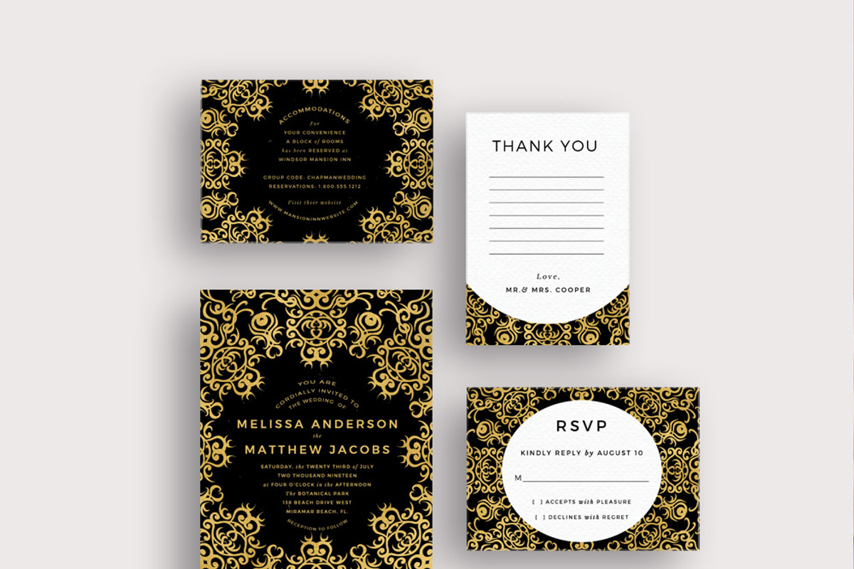 Gold Ornate on Black, an Invitation Template by Inkpower (Photo 2 of 7)