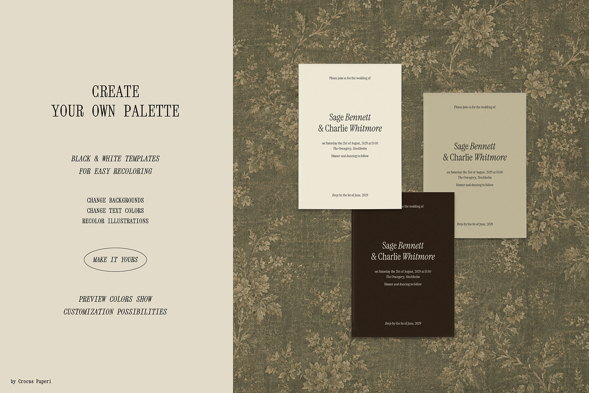 HEIRLOOM WEDDING | 48 templates, an Invitation Template by Crocus Paperi (Photo 2 of 19)