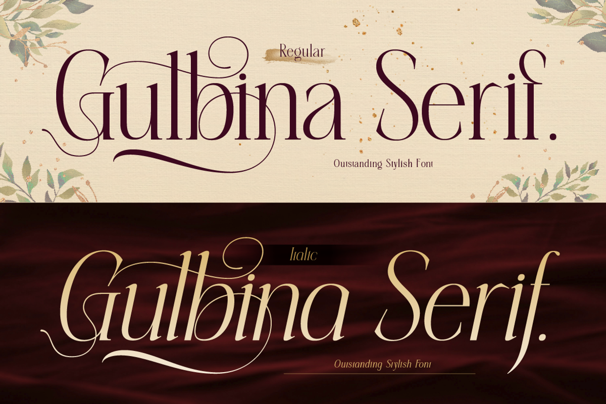 Gulbina, a Serif Font by Burntilldead (Photo 2 of 12)