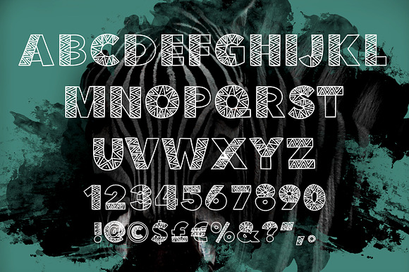 The Dotted Zebra Tribal Display Font preview 8