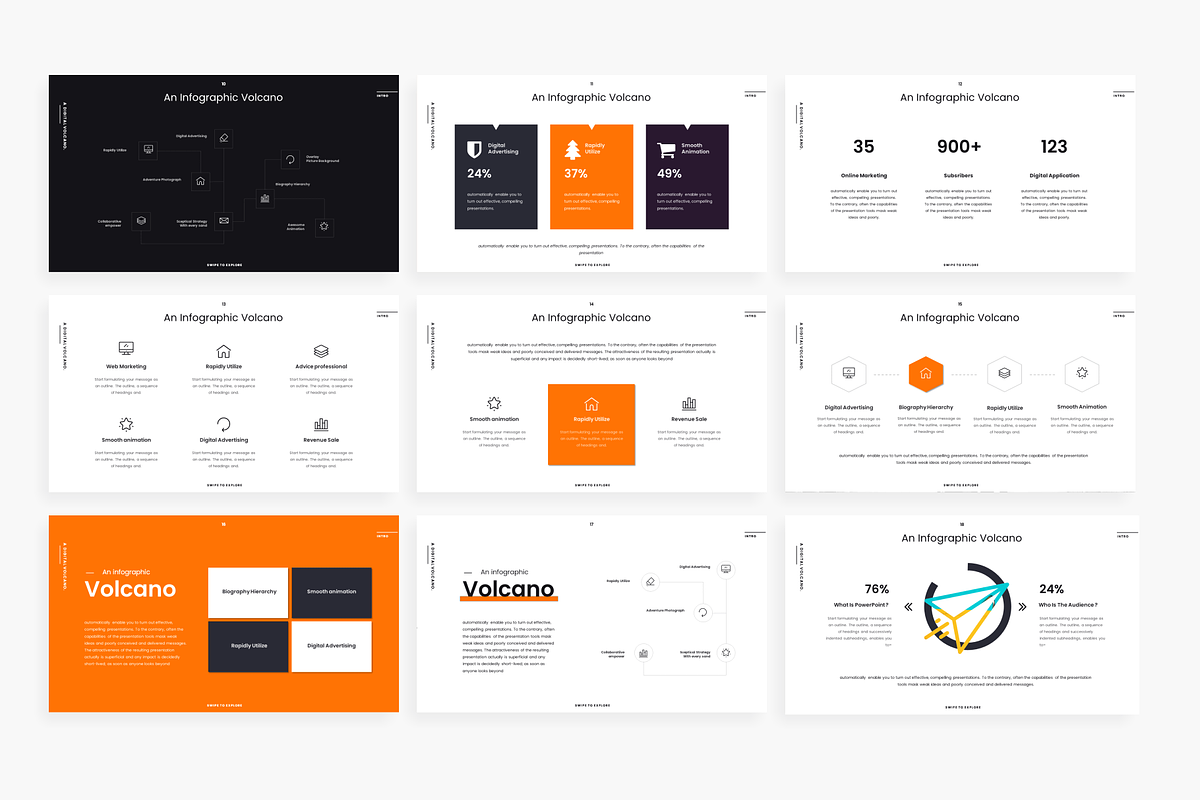 Volcano - Powerpoint Template, a Presentation Template by Mikokit (Photo 4 of 13)