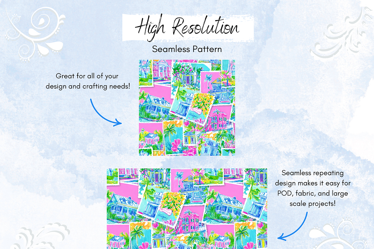 Preppy Tropical Postcard Print, a Pattern Graphic by Paper & Pattern Studio (Photo 3 of 9)
