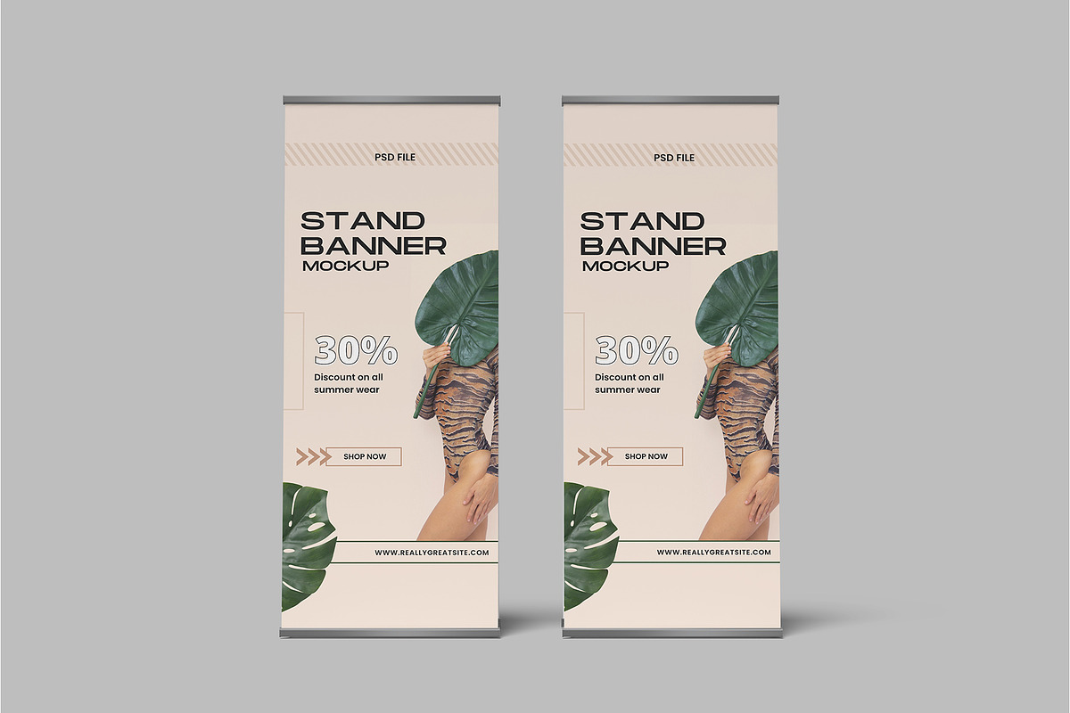 Standee Banner Mockup, an Advertising Mockup by Bangdastudio (Photo 3 of 5)