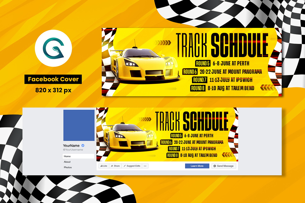 Super Car Racing Social Media Pack preview 5