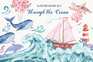 Through the Ocean - Watercolor