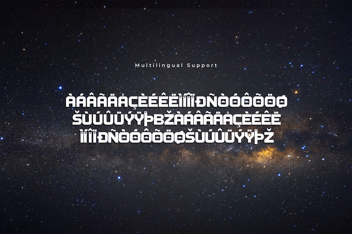Galaxio - A Modern Futuristic Font, a Sans Serif Font by overlaytemplates (Photo 5 of 5)