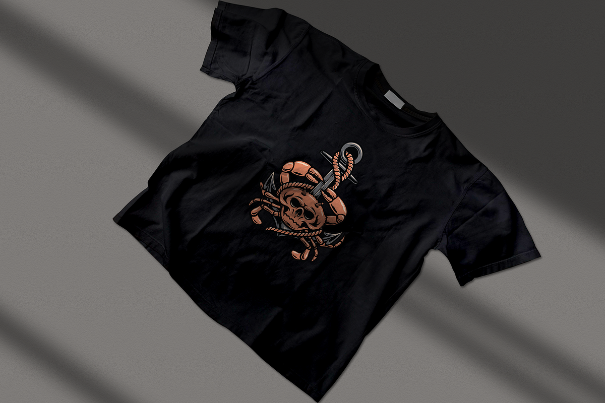 Crab with Anchor and Skull, an Object Illustration by nomlimo.com (Photo 3 of 3)