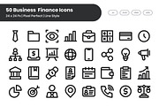 50 Business Finance - Line, an Outline Icon by Kmg Design (Thumbnail 1 of 2)