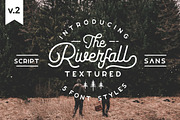 Riverfall Semi Rounded Textured Font, a Script Font by Kaligra.co (Thumbnail 2 of 12)