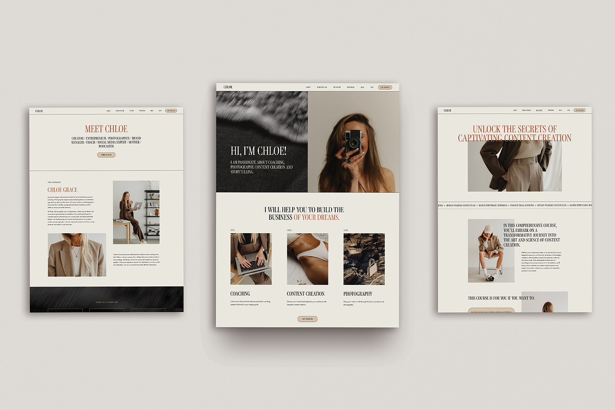 Chloe Squarespace Website Template, a Squarespace Template by Avelã Creative (Photo 2 of 7)