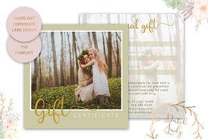 PSD Photo Gift Card Template 6