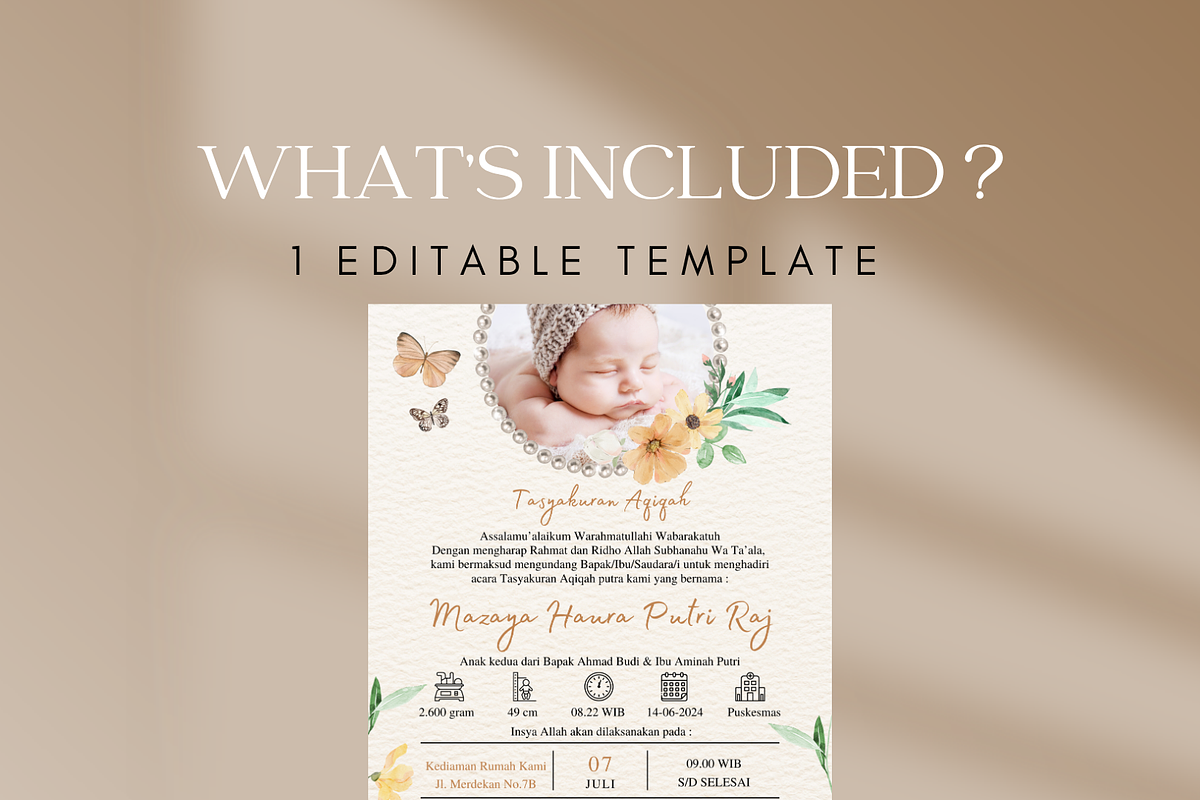 Floral Butterfly Canva Template, an Invitation Template by Blooming Daisy (Photo 2 of 4)