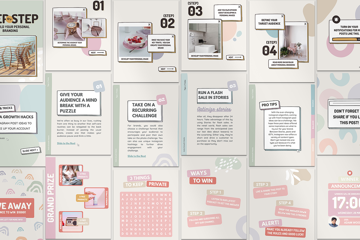 Instagram Carousel Growth Hacks, a Social Media Template by Analogi Studio (Photo 21 of 23)