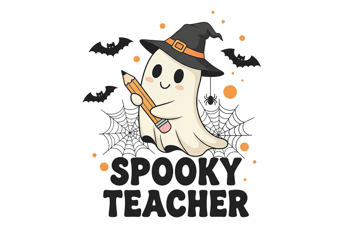 Spooky Teacher Halloween PNG, an Illustration by CraftArtStudio (Photo 1 of 4)