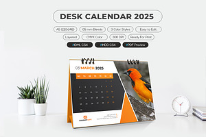 A5 Desk Calendar 2025 Printable