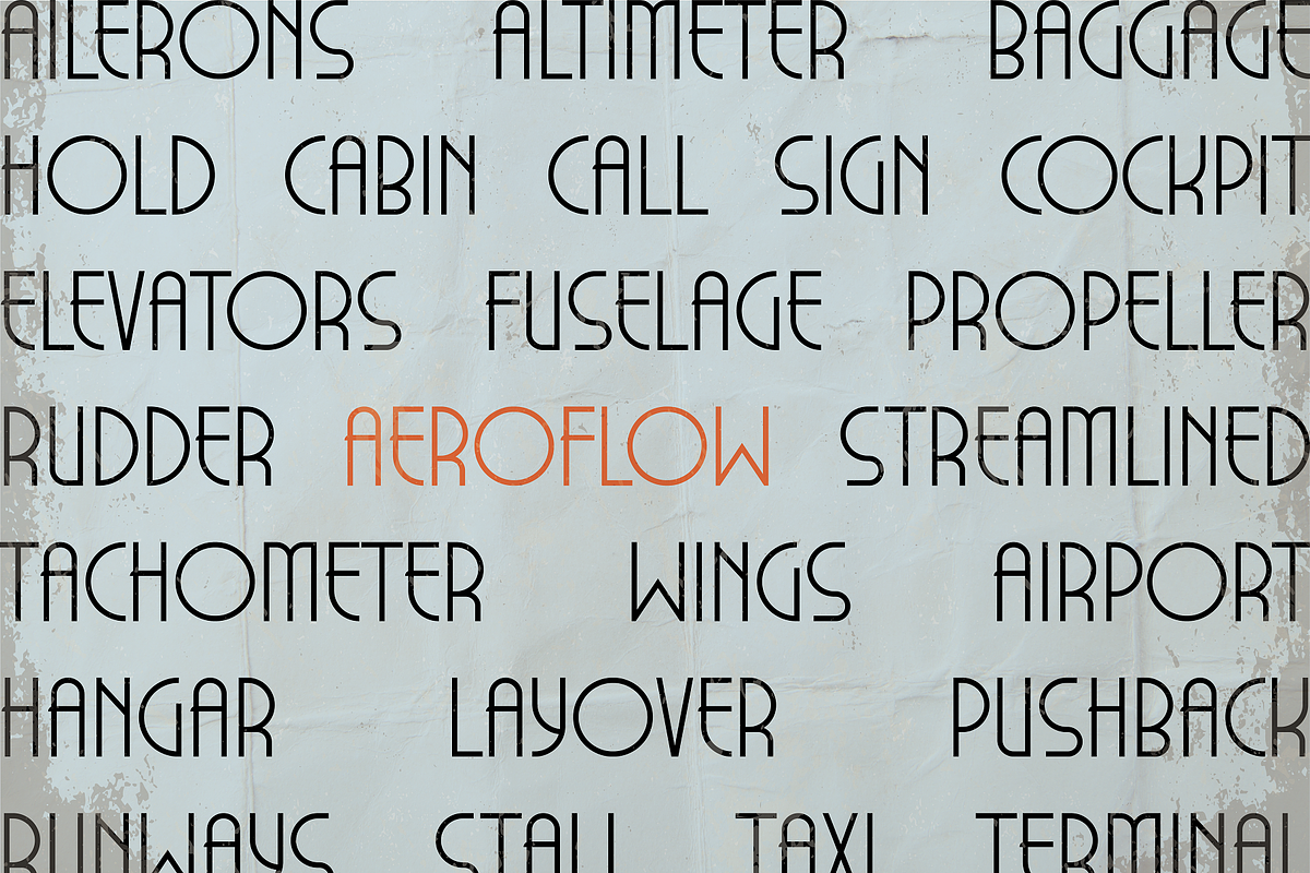Aeroflow - Vintage Aviation Display, a Sans Serif Font by HipFonts (Photo 8 of 10)