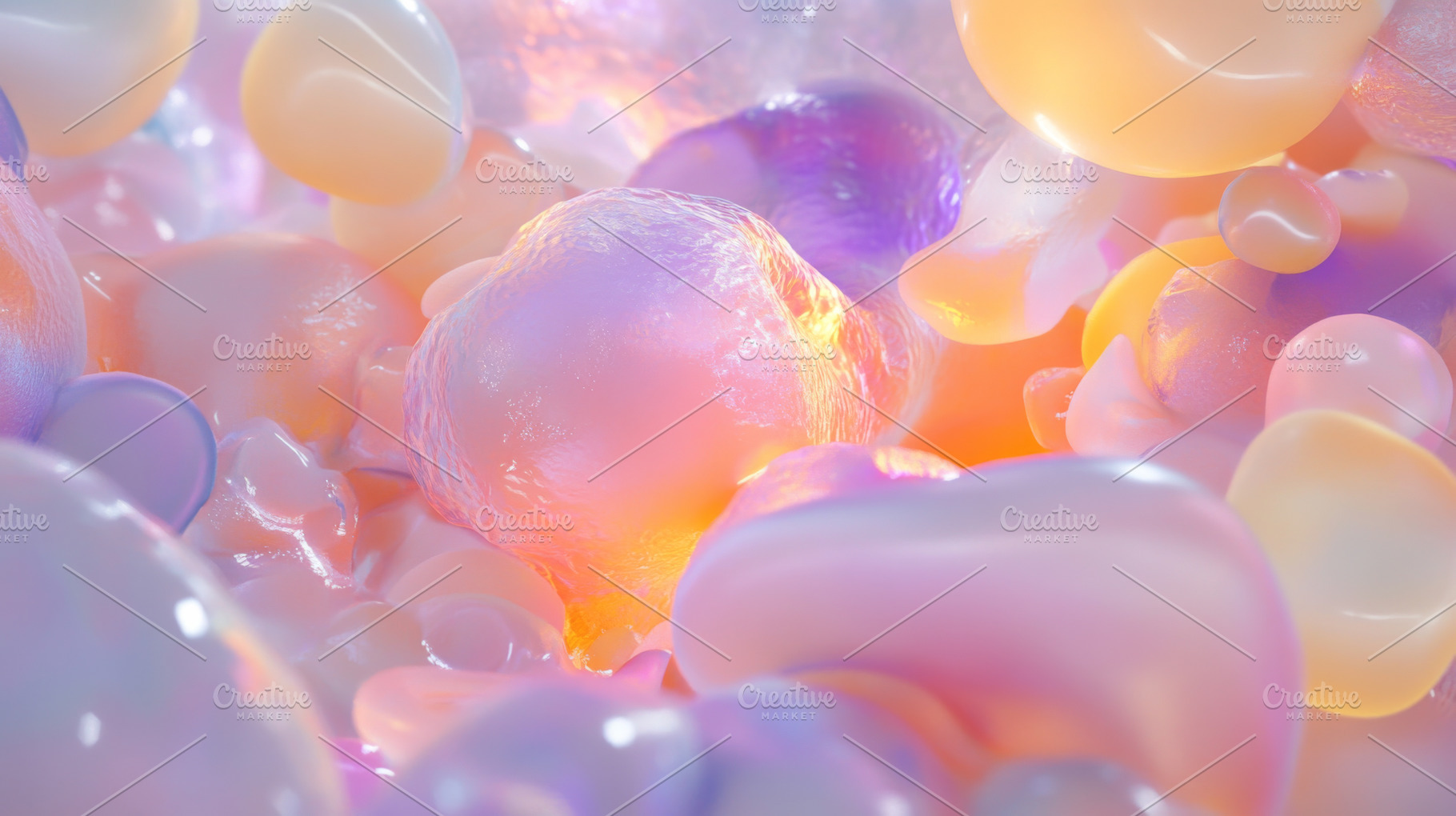 Abstract pastel bubbles create dream, a Photo by Dvoevnore photos