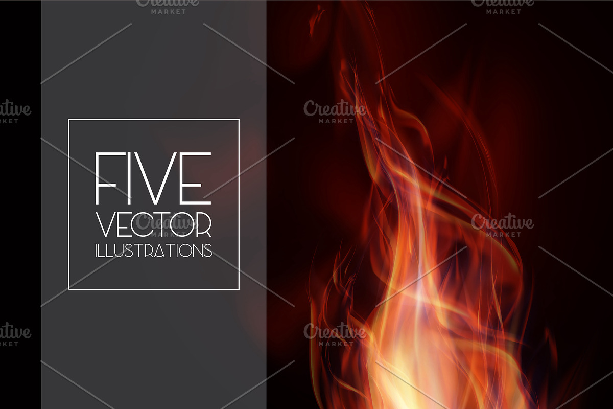Abstract fire flames, an Object Illustration by majcot (Photo 1 of 5)