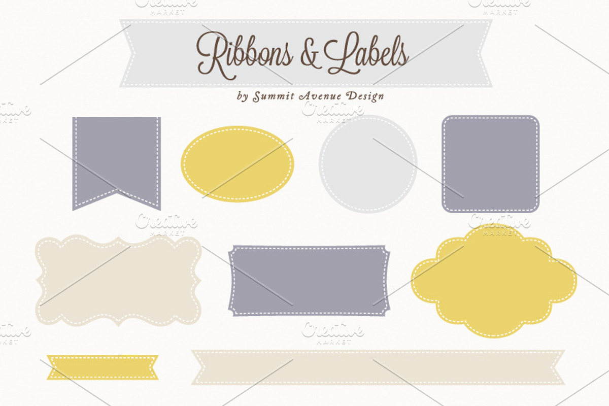 Ribbon & Label Shapes, an Object Graphic by Summit Avenue
