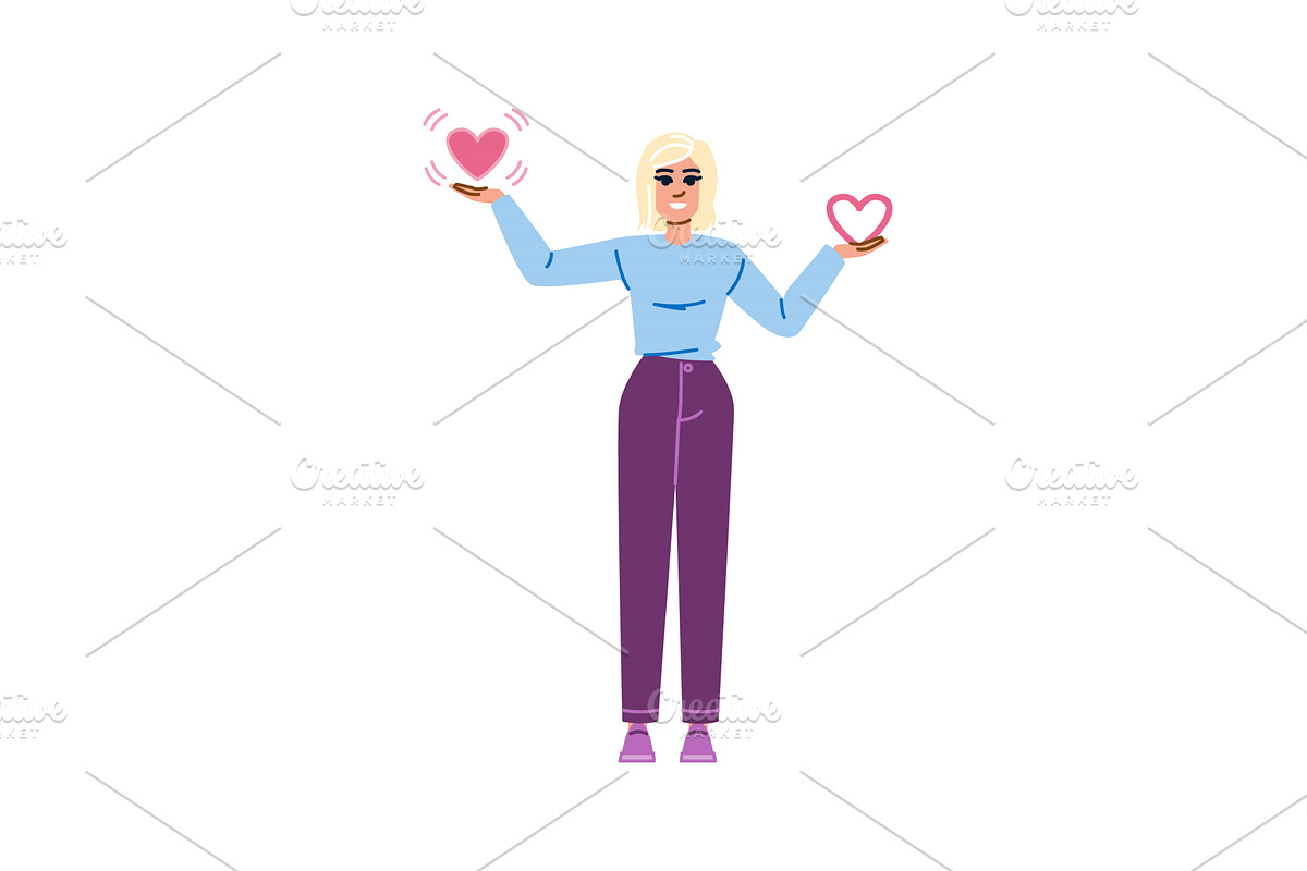 Woman showing vibrating and static, an Object Illustration by pikepicture