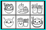Kawaii Food Coloring Pages, a Food Illustration by protabsorkar11 (Thumbnail 2 of 7)