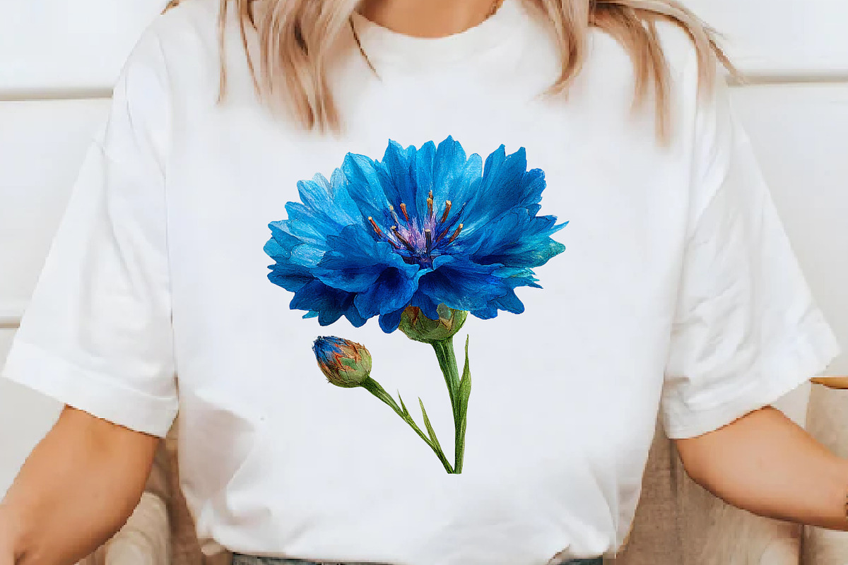 Whimsical cornflower Flower Clipar, an Illustration by Designworld (Photo 6 of 7)