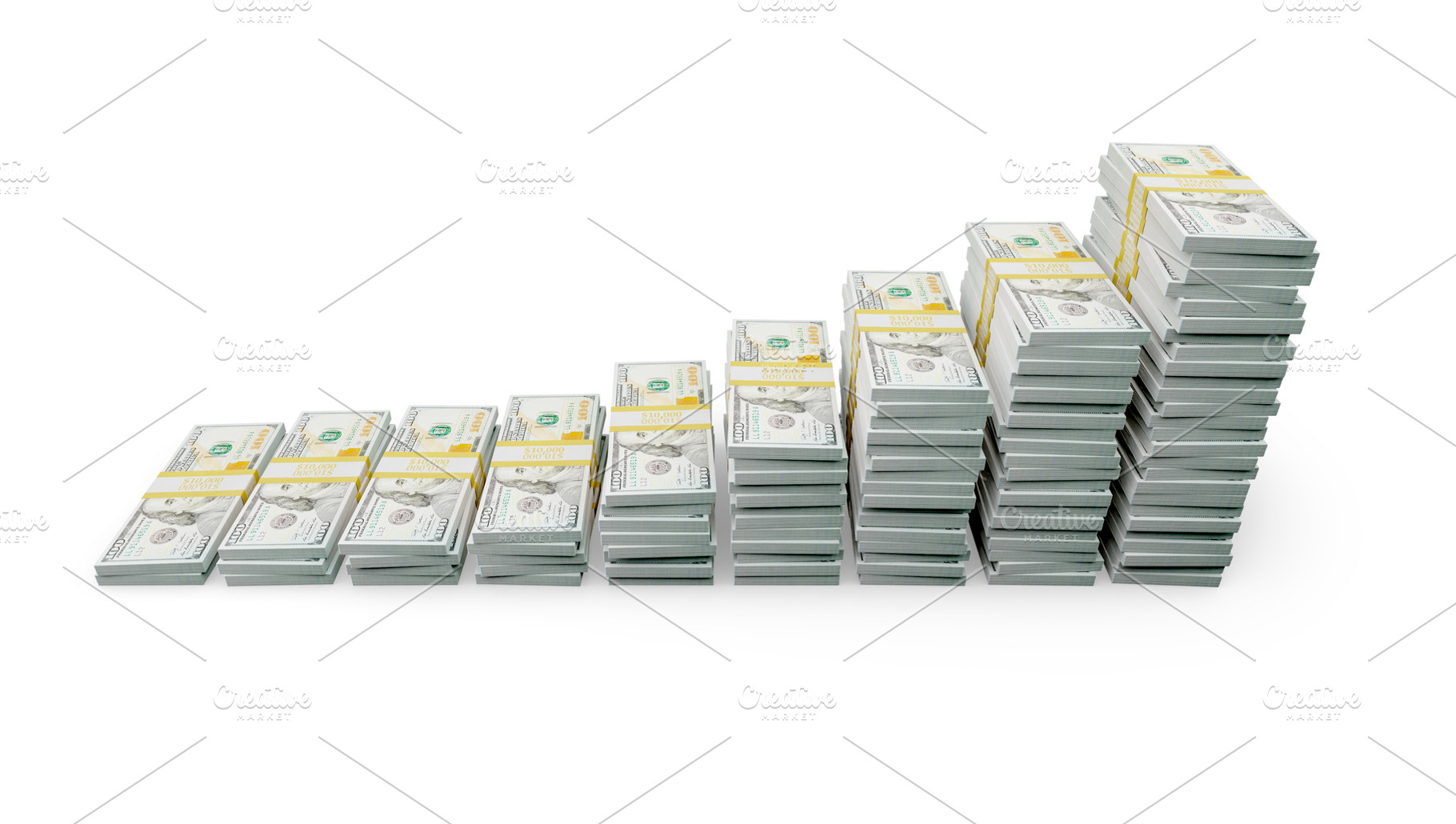 Rising Stacks of Cash, a Business Photo by Andy Dean Photography