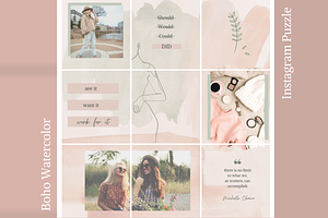 18 Post Instagram Puzzle Template