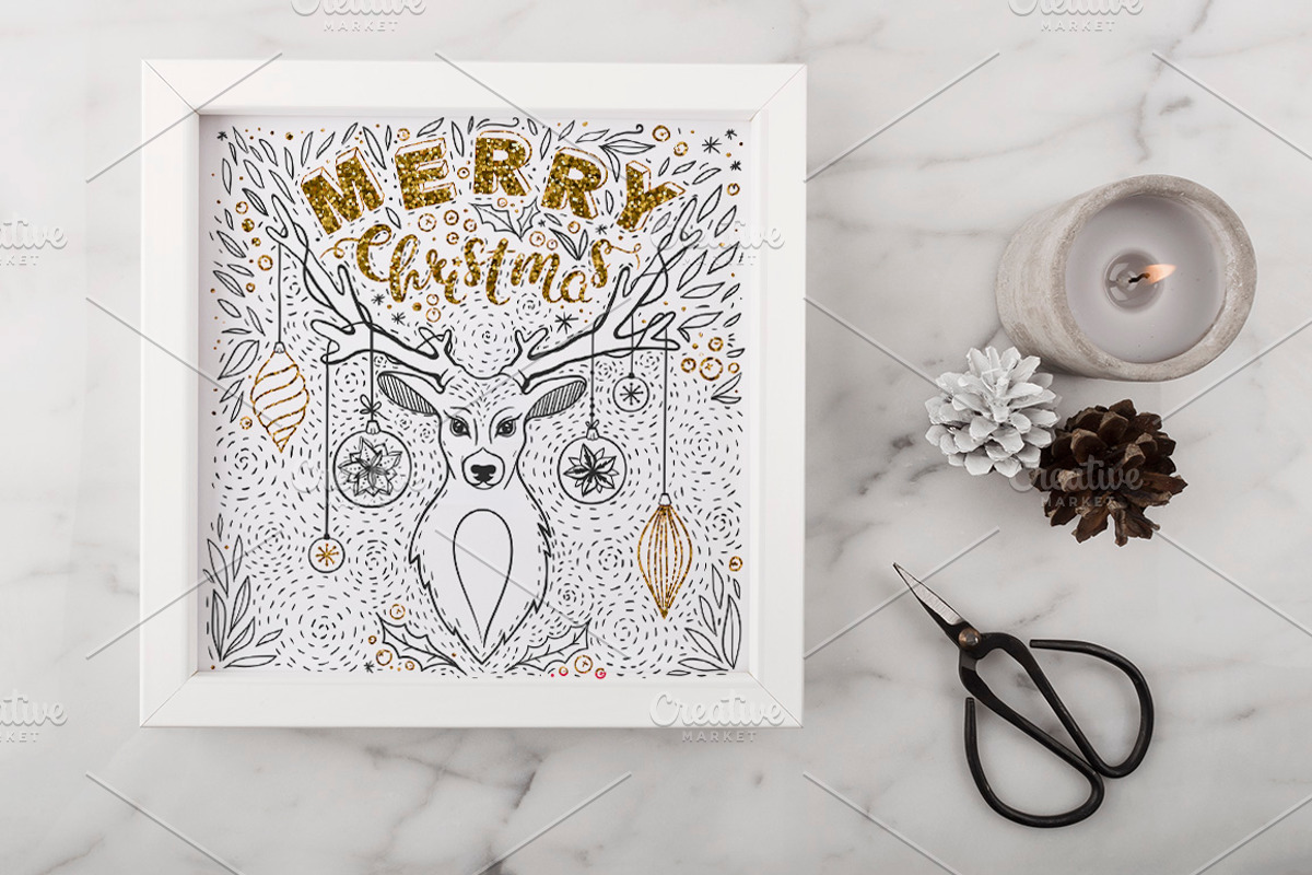 Black & Gold Christmas design kit, a Background Graphic by harmonia_green_art (Photo 7 of 9)