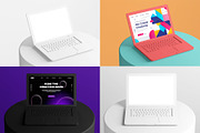 Clay Macbook On Podium Mockup Set, a Device Mockup by Remnand Studio (Thumbnail 7 of 9)