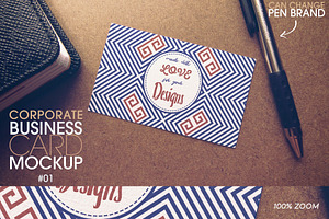 Corporate Business Card Mockup 1