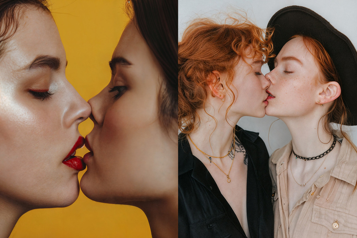 71 Kissing girls, a Person Photo by Handmadefont (Photo 10 of 12)