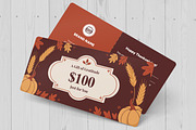 Thanksgiving Gift Voucher Template, a Stationery Template by MightyDesign (Thumbnail 3 of 6)