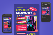 Cyber Monday Flyer Set, a Flyer Template by SquidPixey (Thumbnail 5 of 6)