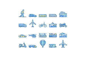 Transport For Riding And Flying, an Object Illustration by pikepicture