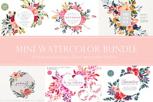 Watercolor floral bundle 2022