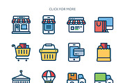 Shop and Delivery icon set, an Outline Icon by Mir store (Thumbnail 2 of 2)